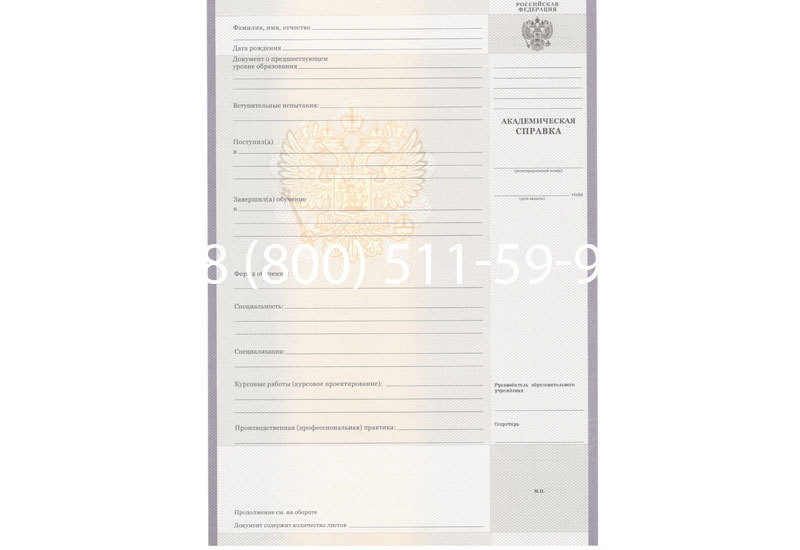 Купить Академическая справка образца 2010-2011 год для колледжа в Новомосковске Купить Академическая справка образца 2010-2011 год для колледжа в Новомосковске