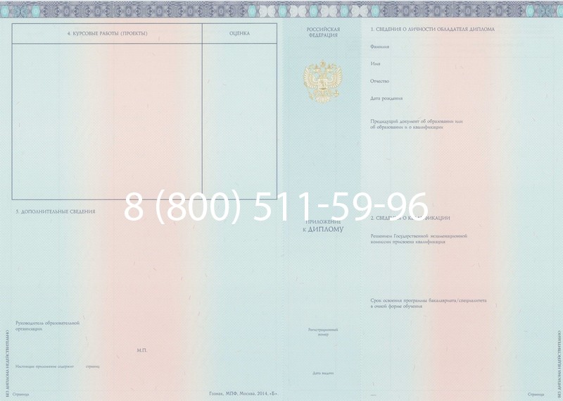 Заказать Диплом бакалавра 2014-2024 года в Новомосковске