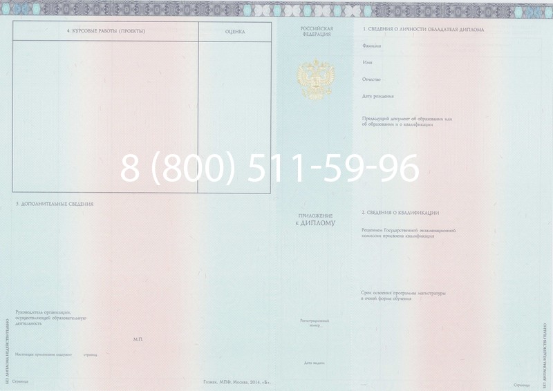 Заказать Диплом магистра 2014-2024 года в Новомосковске